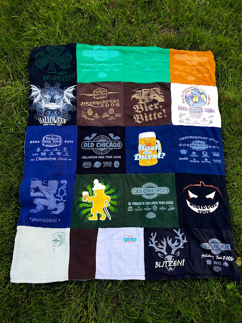 Old Chicago, Beer Tour, t-shirt quilt, DIY, second cotton anniversary