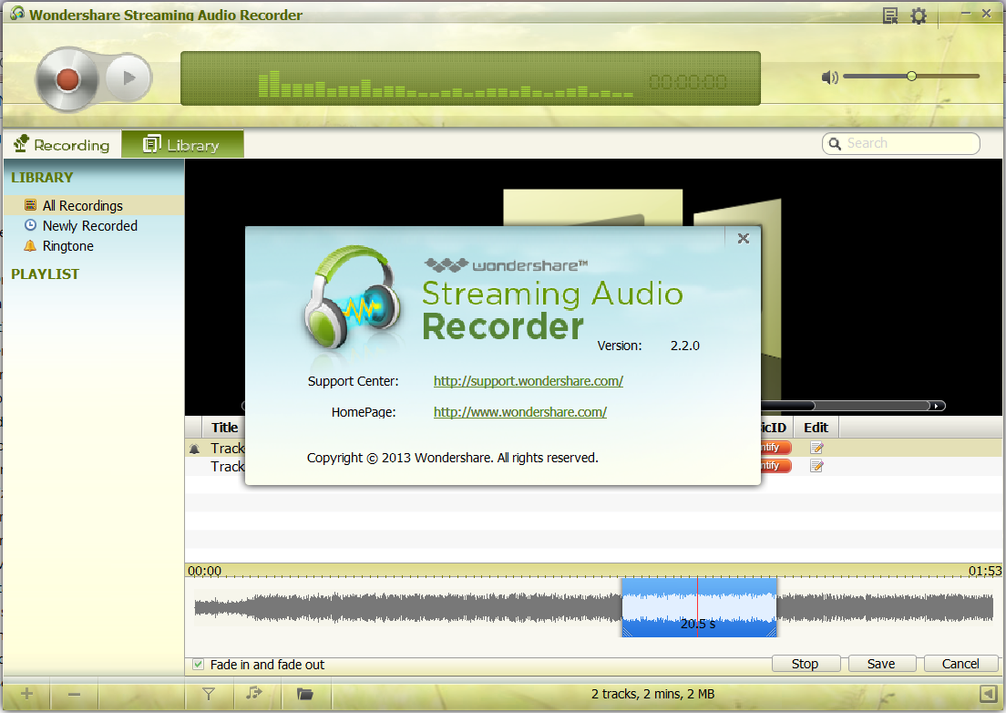 Wondershare Streaming Audio Recorder 2.2 Crack! Full ...