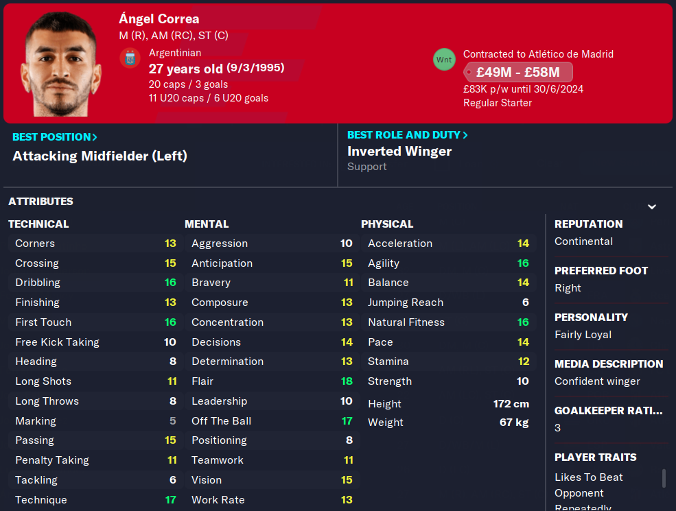 FM23 Angel Correa