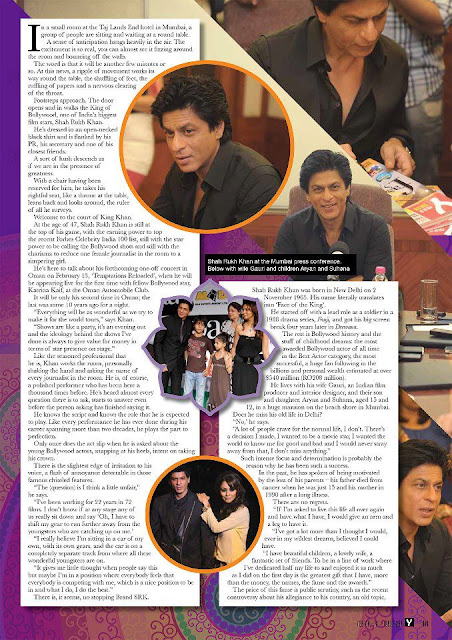 Shahrukh Khan on the cover of Pulse of Oman Magazine