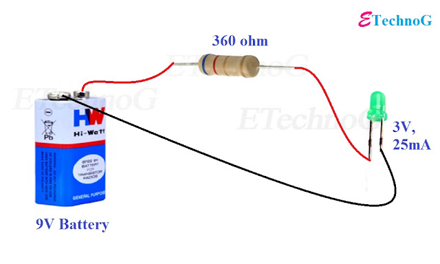 How to calculate the value of the resistor for LED when connecting with Power Supply?