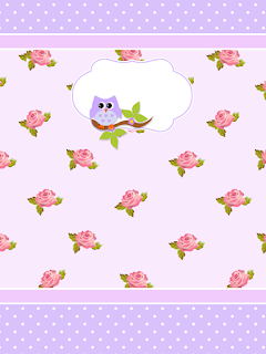 Lilac Owls in Shabby Chic Free Printable Labels.