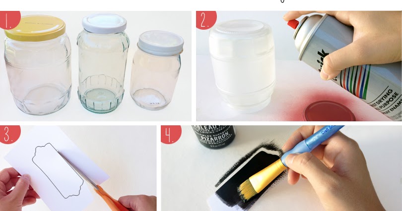 Chalk paint jar labels