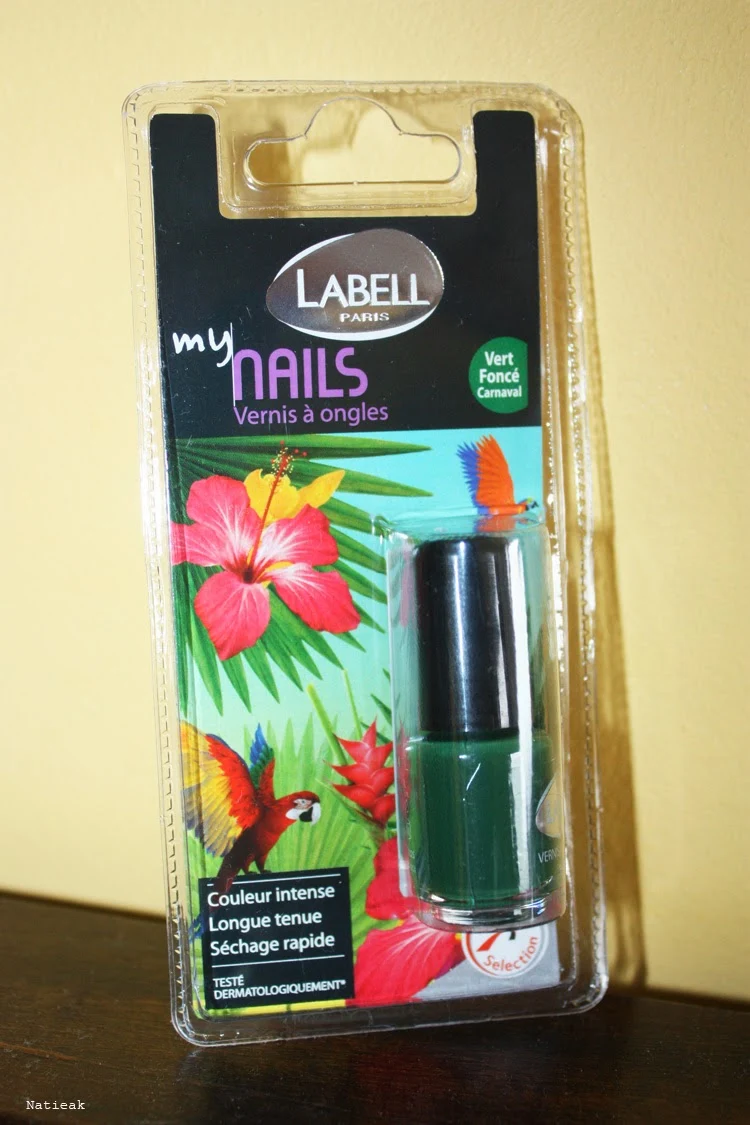 Vernis à ongles  vert foncé Brazilien Mambo Carnaval de Labell (Intermarché)