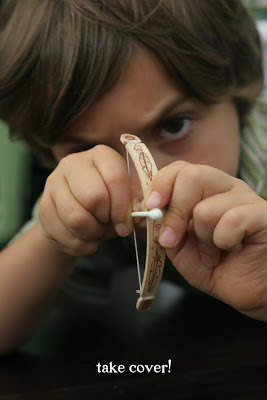 popsicle stick bow and arrow