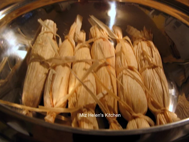 Pomergranate Tamale with Flan Sauce at Miz Helen's Country Cottage