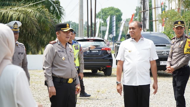 Pj Bupati dan Kapolres Tinjau Arus Balik di Langkat