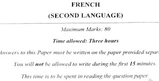 ICSE Class 10th French - Board Exam 2024 - Question Paper - PDF