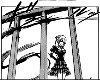 Hilda cortando metal
