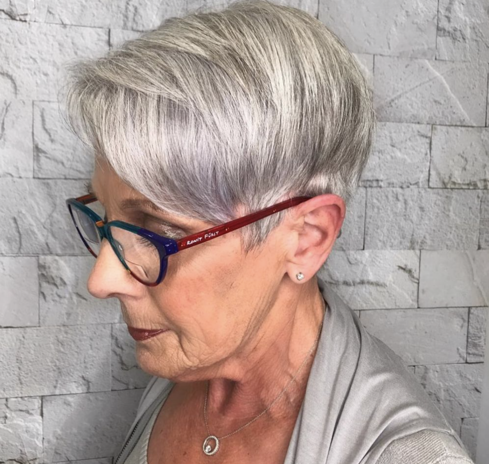 short choppy hairstyles for over 70