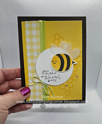 stampin up, bee my valentine