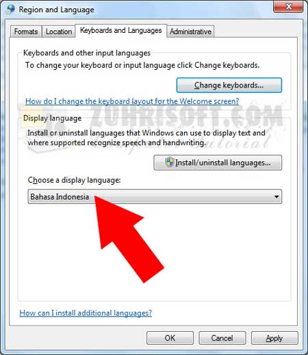 Cara Mengubah Bahasa pada Windows 7 Menjadi Bahasa Indonesia