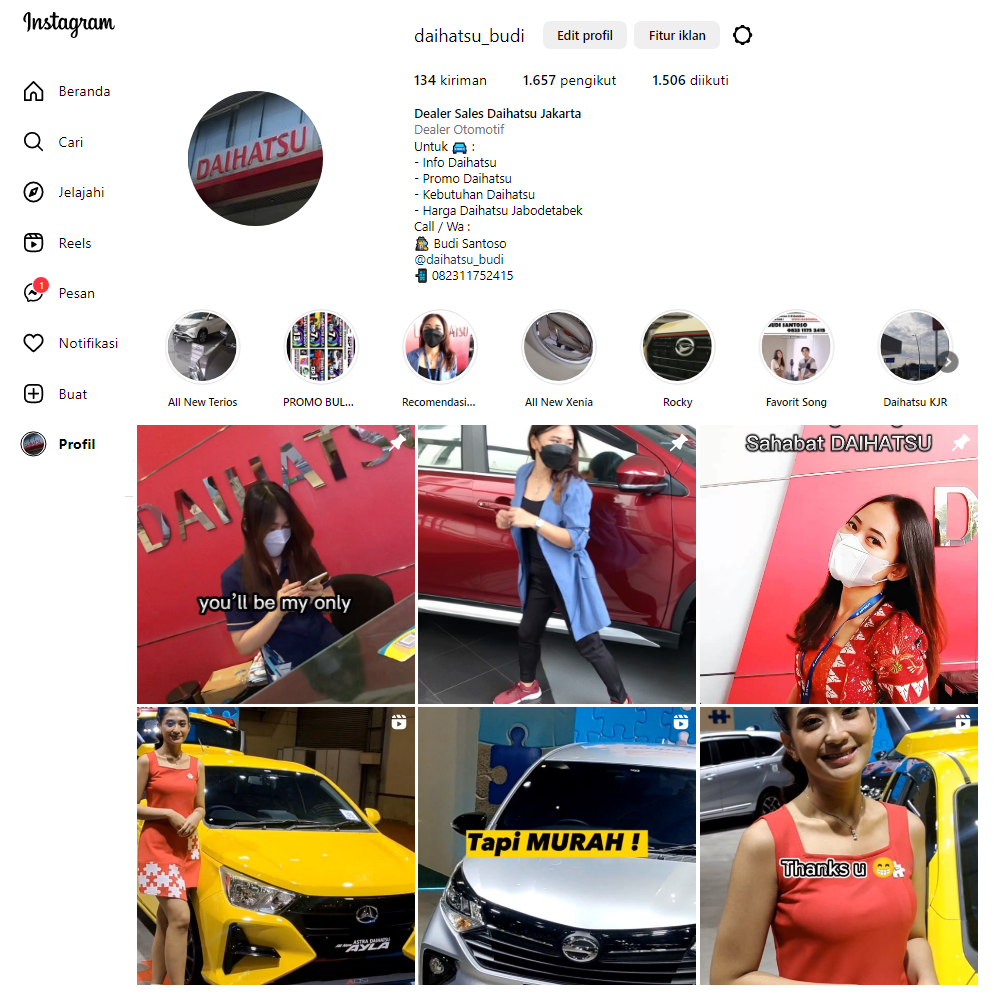 Daihatsu Neglasari Instagram