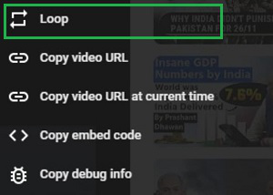 How to make a YouTube video play continuously
