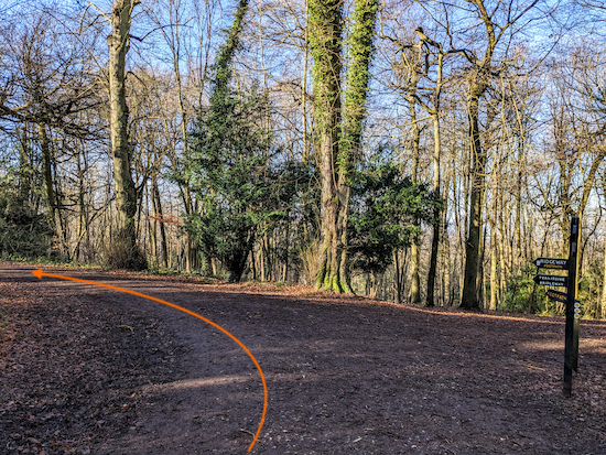 Turn left to stay on The Ridgeway