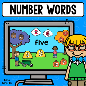 Number words 1-10 digital math game! So fun!