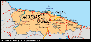 Mapa de Asturias Región