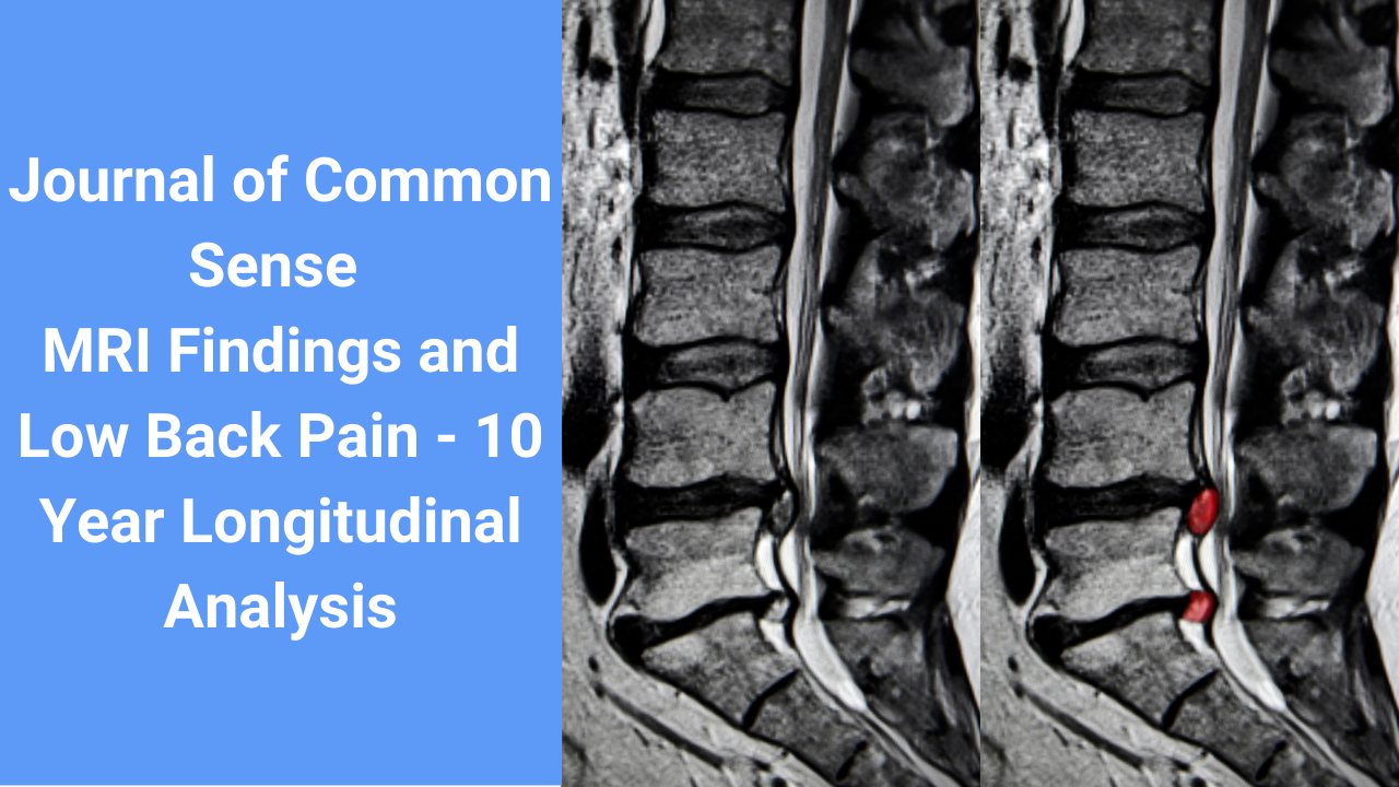 MRI Findings and Low Back Pain - 10 Year Longitudinal Analysis - modernmanualtherapy.com