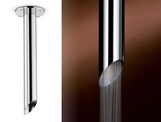 vanity shower waterfall bathroom design idea