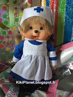 Monchhichi Nurse Beige  référence 258520 kiki toys vintage