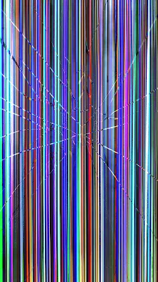 Vertical Lines Cracked Phone Screen