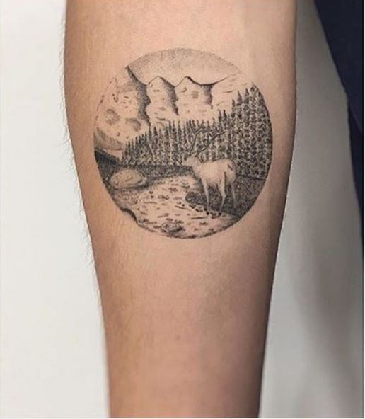 180+ Mountain Landscape Tattoos For Guys (2020) Scenic ...