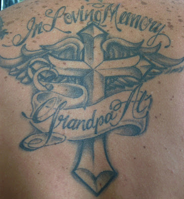 Cross With Angel Wings Tattoo