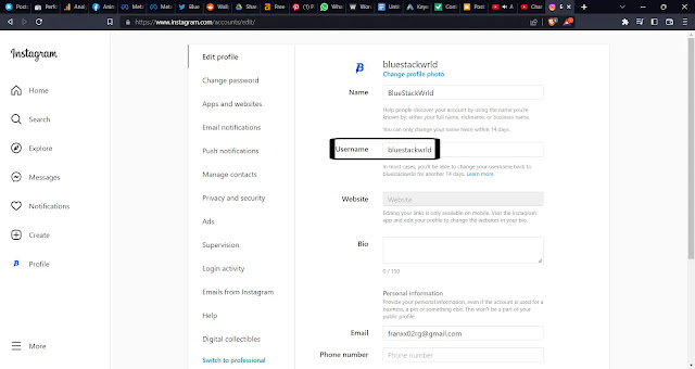 Username change.