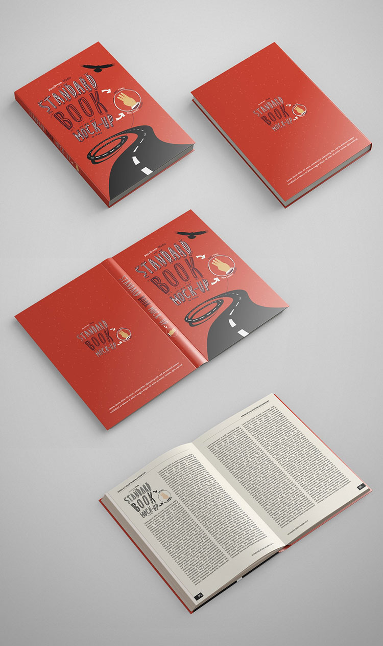 Standard Book Mockup PSD