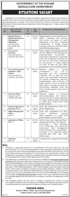 Punjab Agriculture Department Jobs 2022 Advertisement