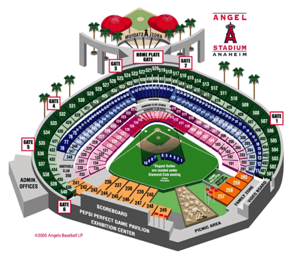 Angel Stadium of Anaheim Seating Chart & Interactive Seat Map  - angels stadium seating chart