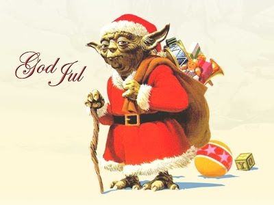 Santa Yoda Wallpaper