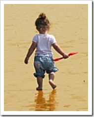 child on beach