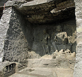 Buddha sculptures at Aurangabad Caves