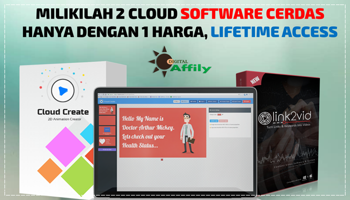 2 Cloud Software Video Cerdas, Lifetime Access
