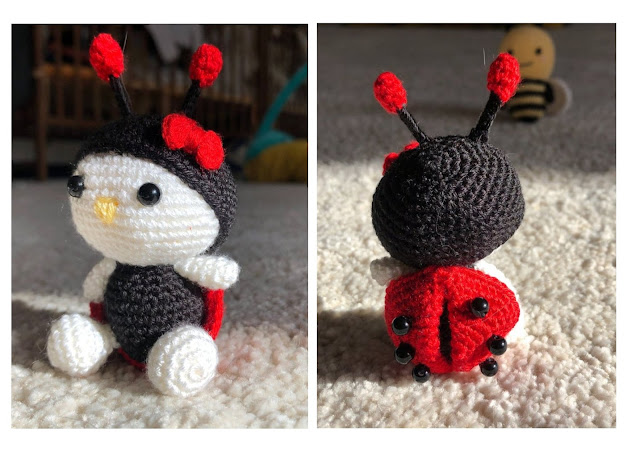 Mini Ladybug Plush handmade animal