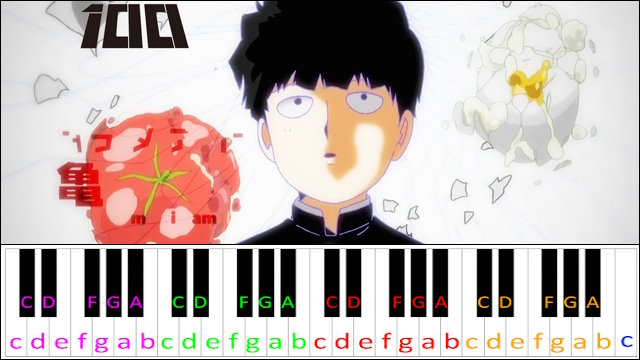 99 by MOB Choir (Mob Psycho 100 Season 1 OP) Piano / Keyboard Easy Letter Notes for Beginners