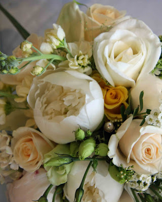 Vintage Cream Gold Lemon Ivory Wedding Bouquet