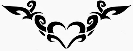Heart lower back tattoo stencil