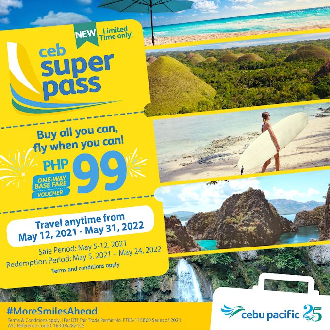 For only PHP 99 -  Buy all you can, fly when you can with the CEB Super Pass