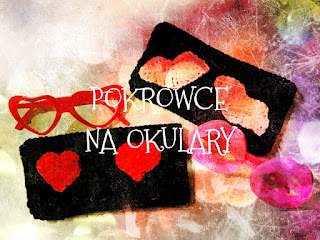 szydełkowe pokrowce etui na okulary imprezowe pokrowiec w serduszka w usta zrób to sam z włóczki