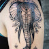 Elephant Butterfly Designs Tattoo Women Arm