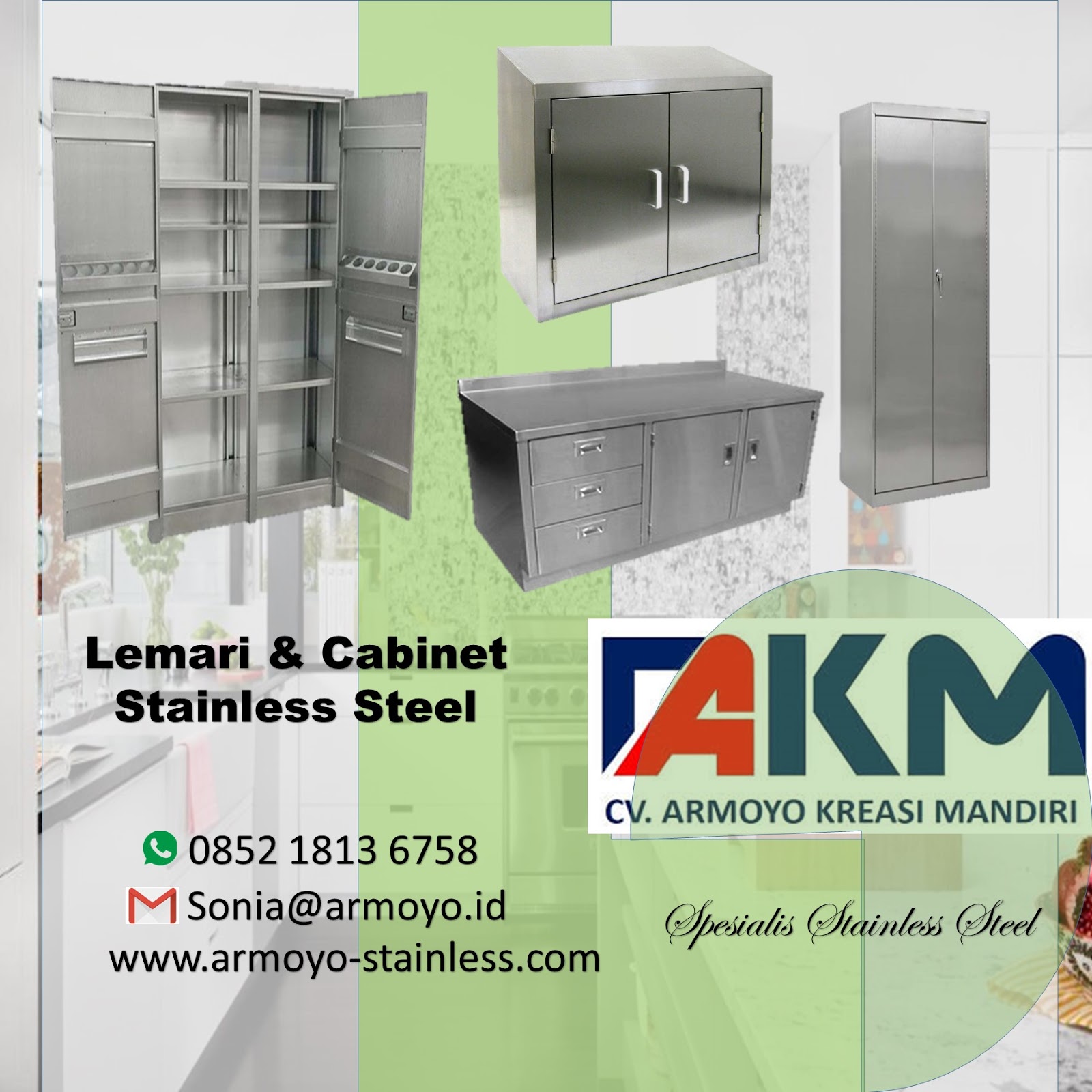  lemari  dan cabinet stainless  steel  Armoyo Stainless  