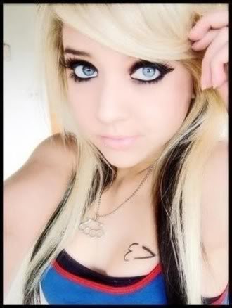 pretty blonde hairstyles for girls. Pretty Blonde Emo Girls.a