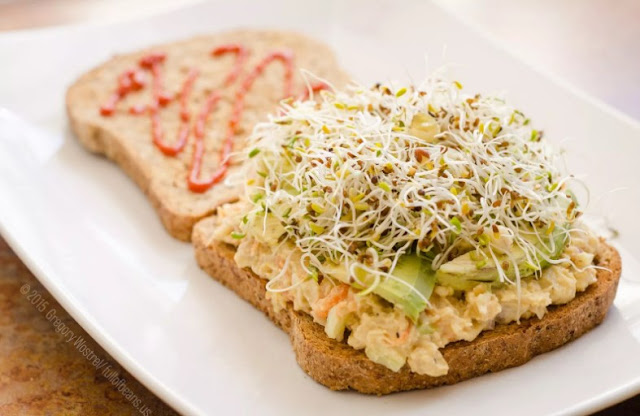 Vegan Tuna Salad Sandwich #vegan #healthymeal