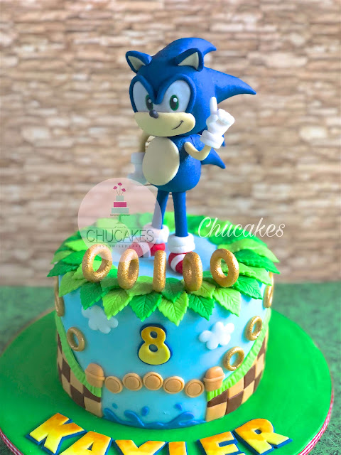 chucakes sonic hedgehog fondant cake