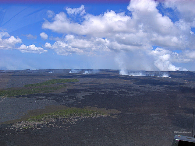 Kilauea volcano geology tour helicopter boat lava ocean entry photographs copyright RocDocTravel.com