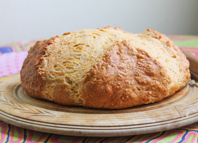 Food Lust People Love: Cheddar Smoked Paprika Soda Bread is cheesy good with a subtle smoky flavor that is great freshly sliced or toasted. Use it for sandwiches or to dip in a sunny side up fried egg yolk. So good!