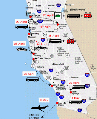 California Itinerary