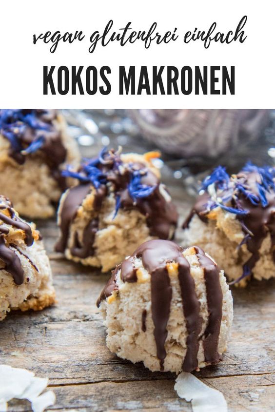 Gesunde Kokosmakronen vegan Rezept Mrs Flury Gesund backen ...